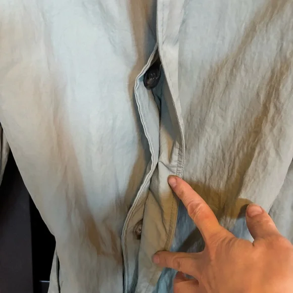 Vintage Banana Republic Men’s Green Trench Raincoat - size S - Picture 3 of 12